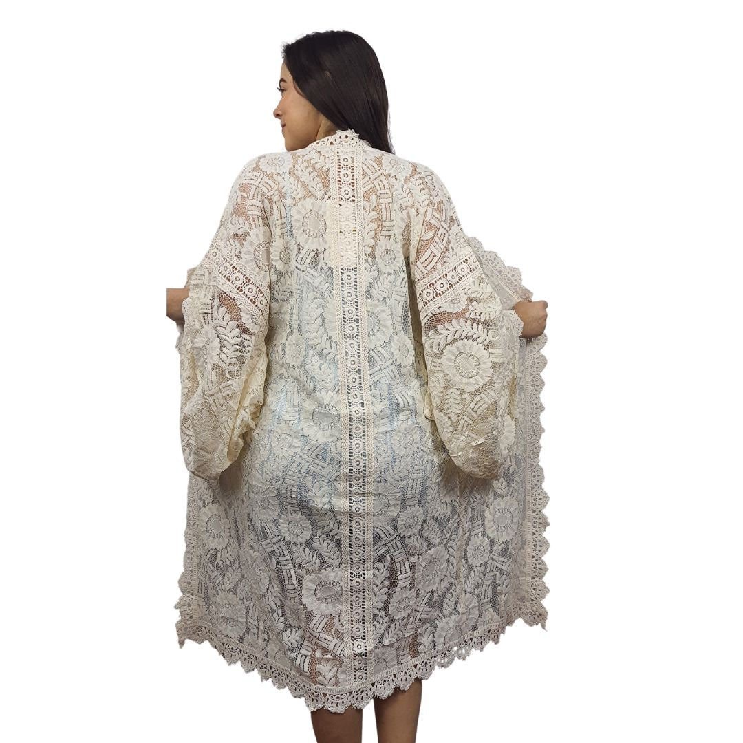 Bata de Pijama Vero Moda Beige Style LAUGH L/S ROBE(HOMEWEAR)