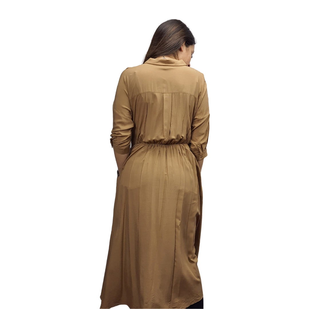 Vestido Vero Moda Marron Claro Style VAULT 1/2 SHIRT(FL)