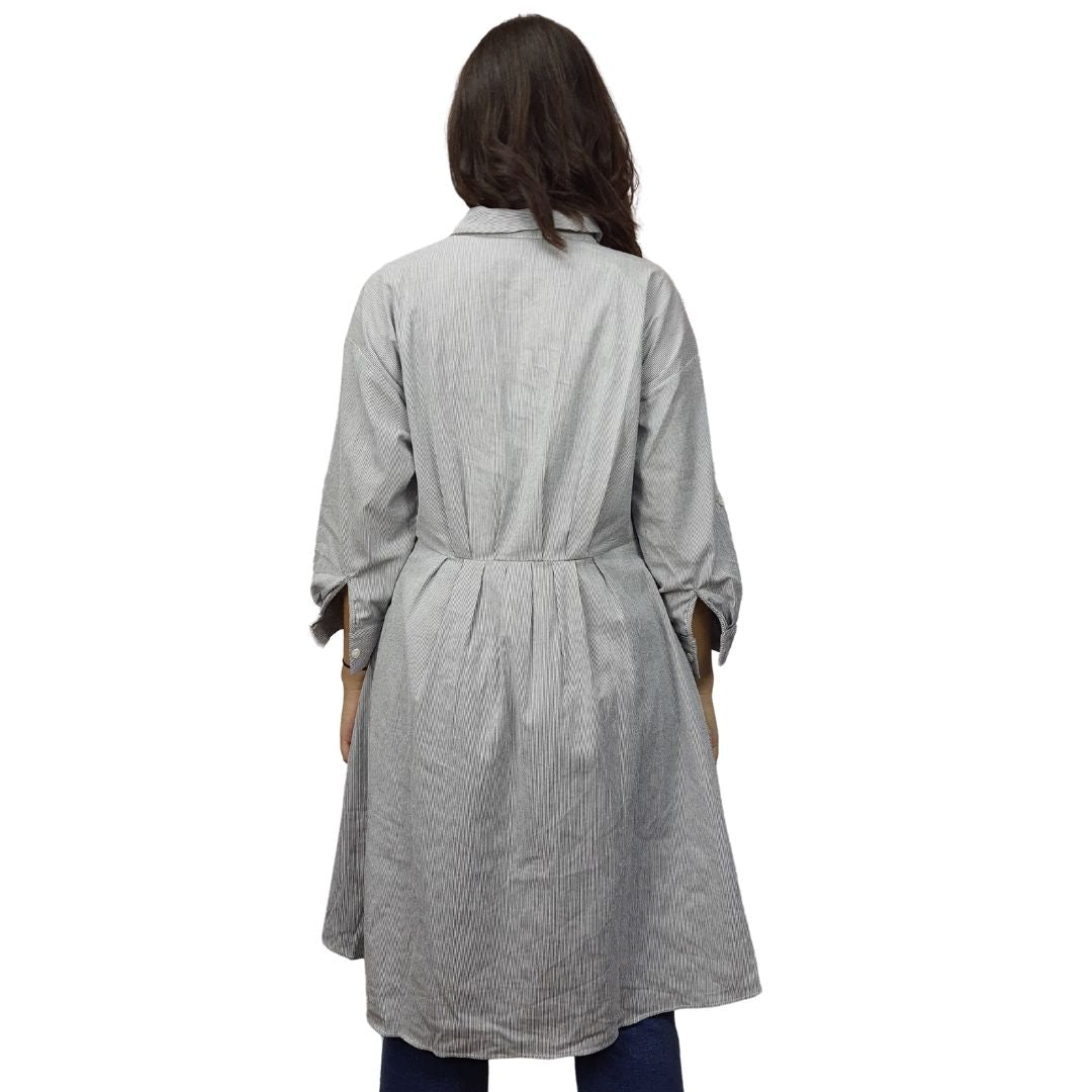 Vestido Vero Moda Azul Style BICHON 3/4 SHIRT DRESS(MM)