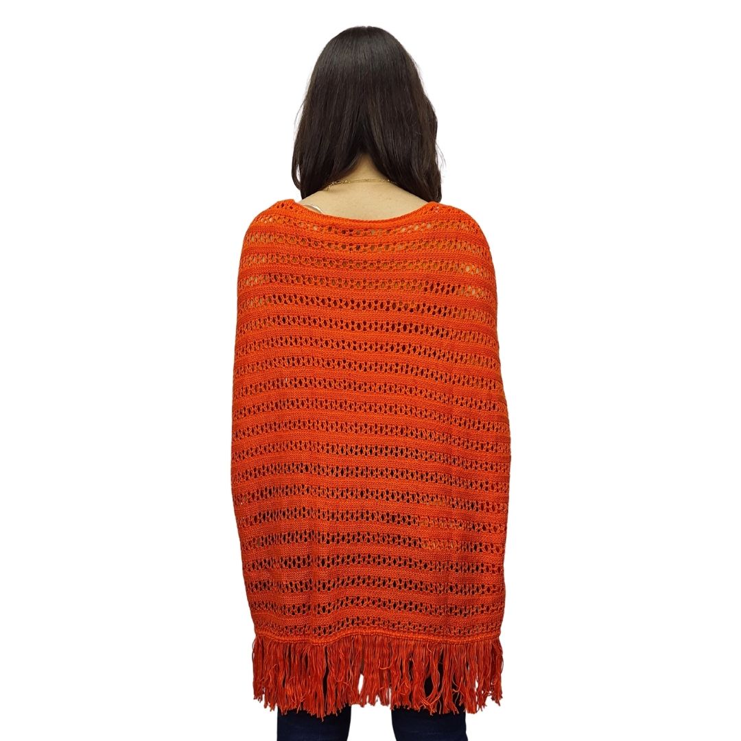 Poncho Vero Moda Naranja Style PENNY S/S KNIT(TP-EC-3)