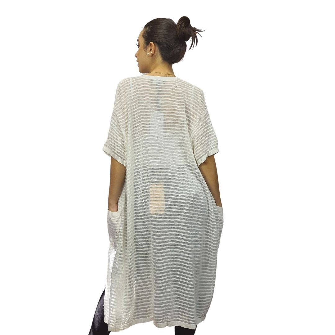 Tapado Veromoda Blanco Style DORIS S/S KNIT CARDIGAN(NE-EC-2)