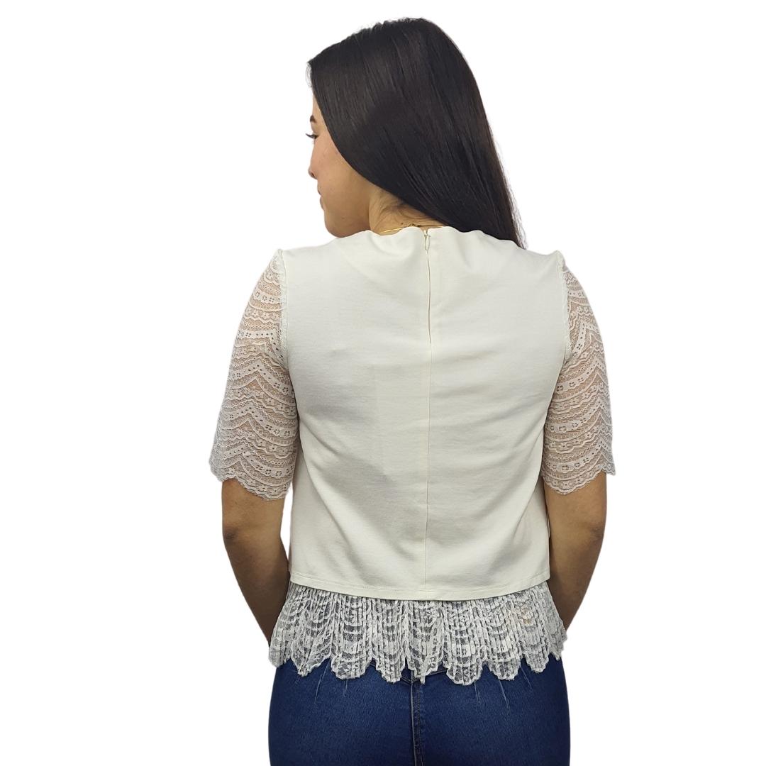 Blusa Vero Moda Blanco Style LILTH 1/2 JERSEY TOP(VMC-RN)