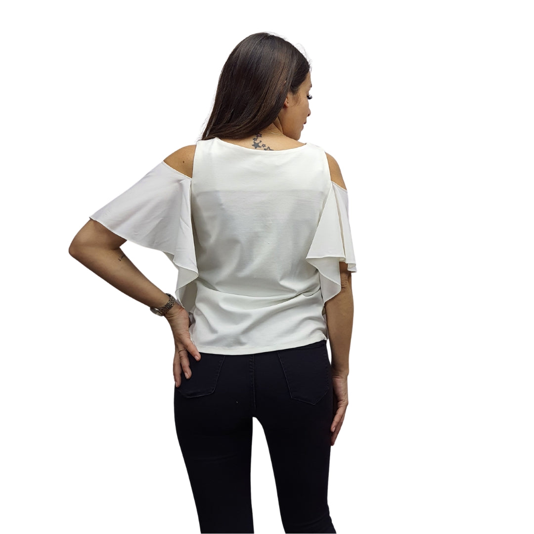 Blusa Vero Moda Blanco Style ELLEN S/S JERSEY TOP(VMC-HH)