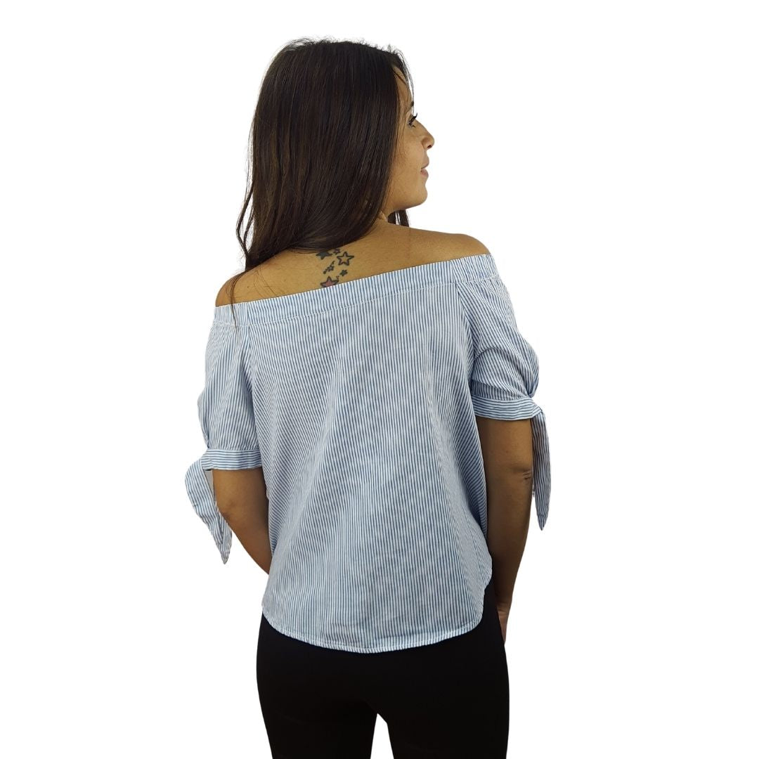 Blusa Vero Moda Azul Style RICE DENIM TOP(TP)