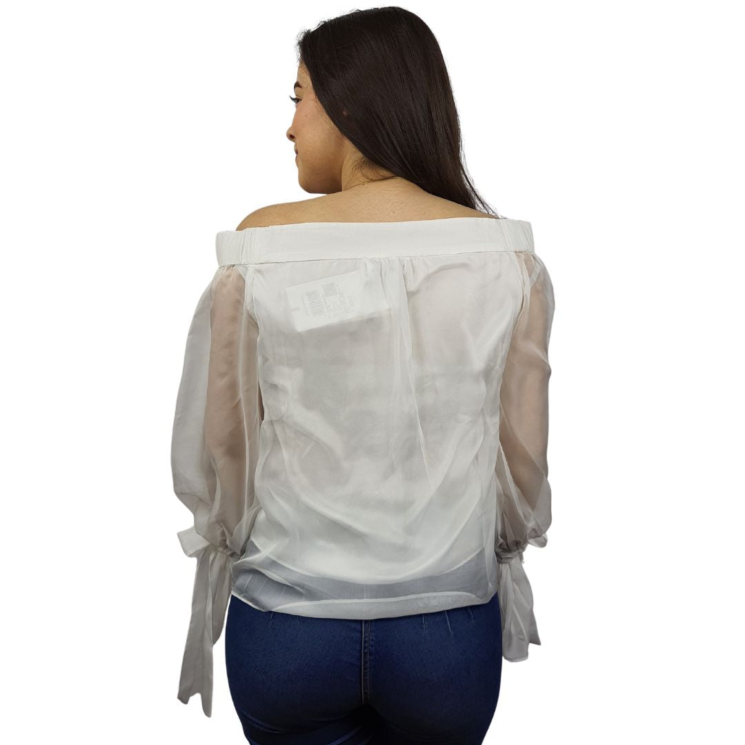 Blusa Vero Moda Blanco Style VIVIAN L/S WOVEN TOP(VMC-DR)