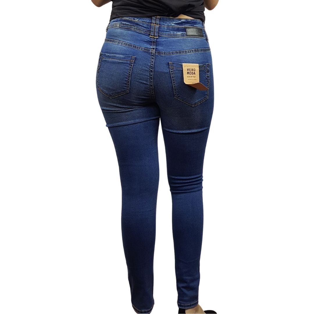 Jeans Vero Moda Azul Claro Style IDA 9/10 MID WAIST X-SLIM JEANS(PM-EC-1)