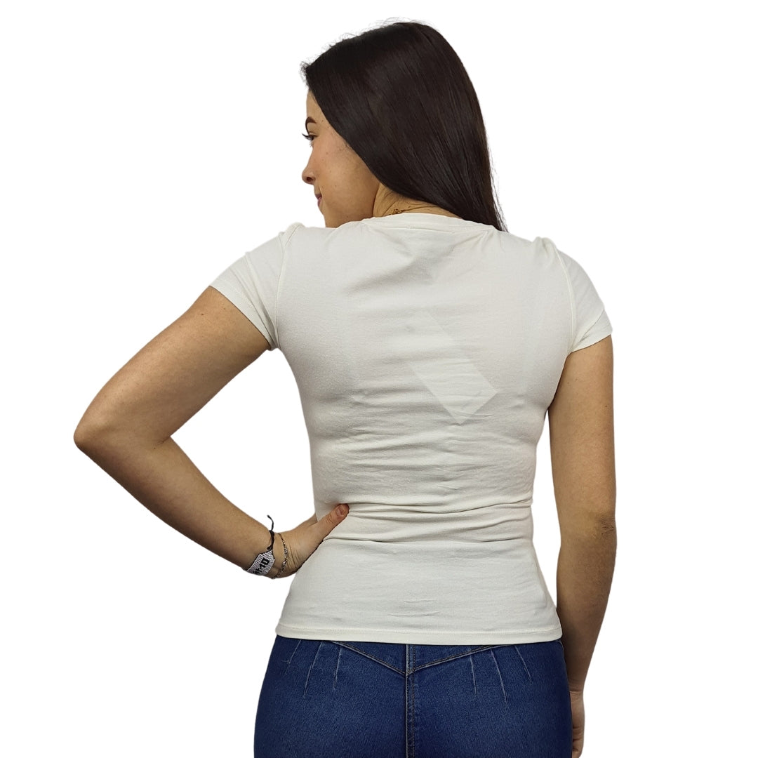 Polera Vero Moda Blanco Style GINA S/S TOP(MP)