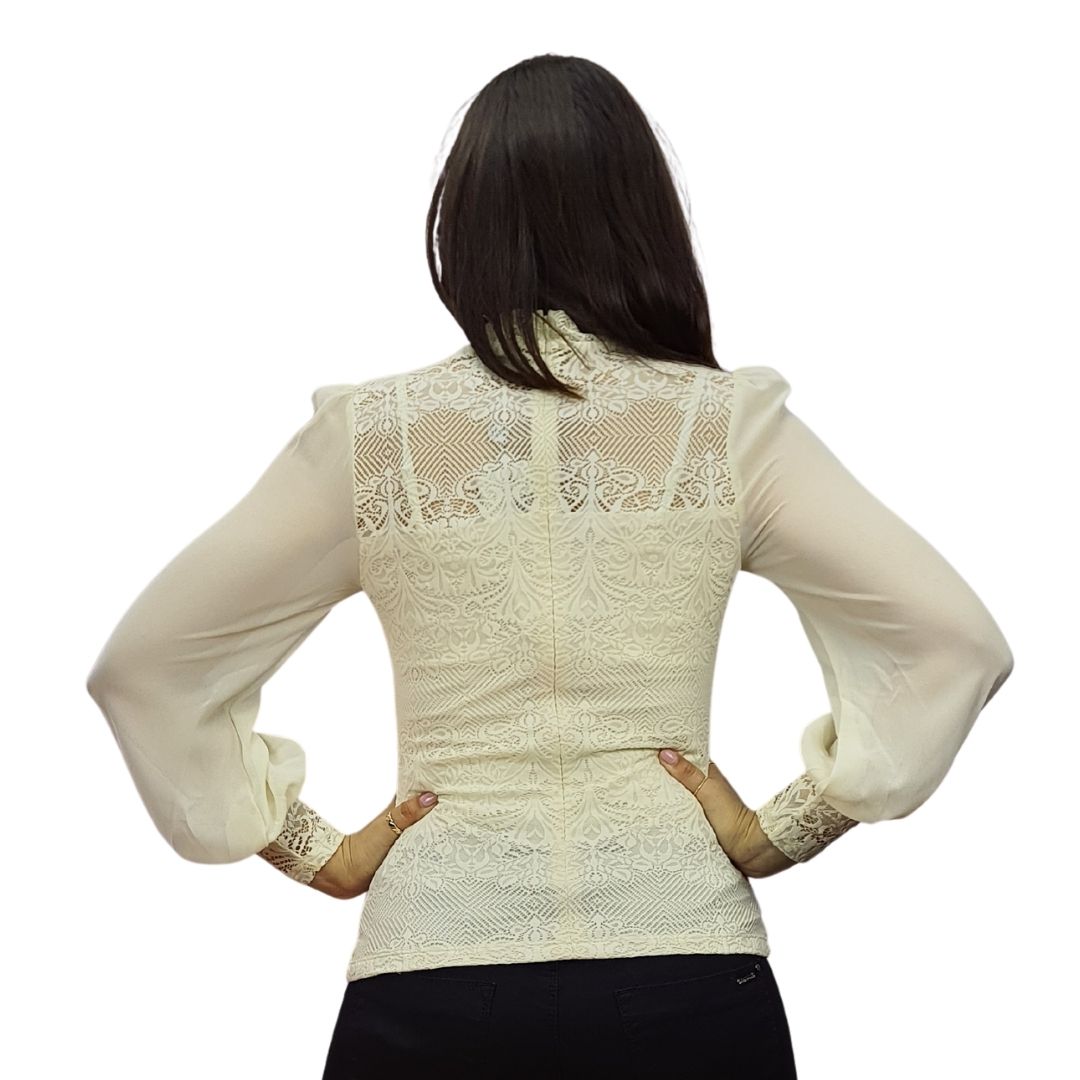 Blusa Vero Moda Blanco Style SARA L/S TOP(VMC-BN-ET-2)