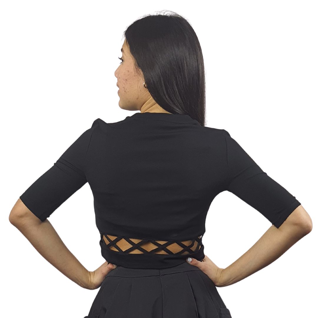 Blusa Vero Moda Negro Style RASVOA 1/2 TOP(PM)