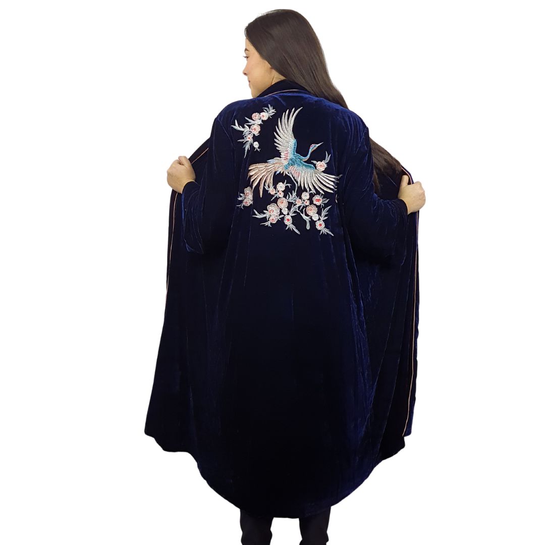 Bata de Pijama Vero Moda Azul Oscuro Style SEC L/S ROBE(HOMEWEAR)