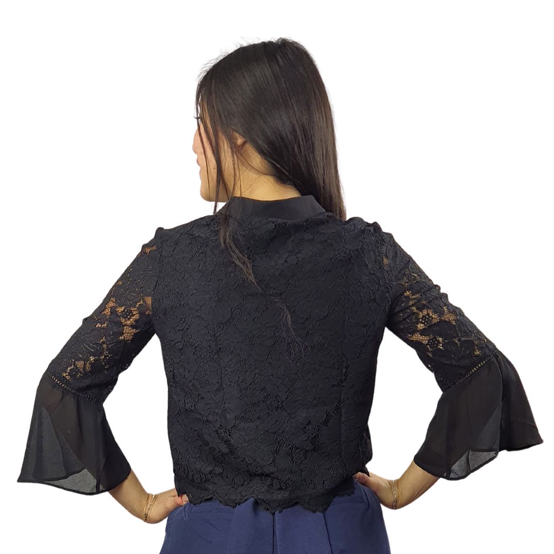 Blusa Vero Moda Negro Style LINSEY 3/4 SHIRT(NR)