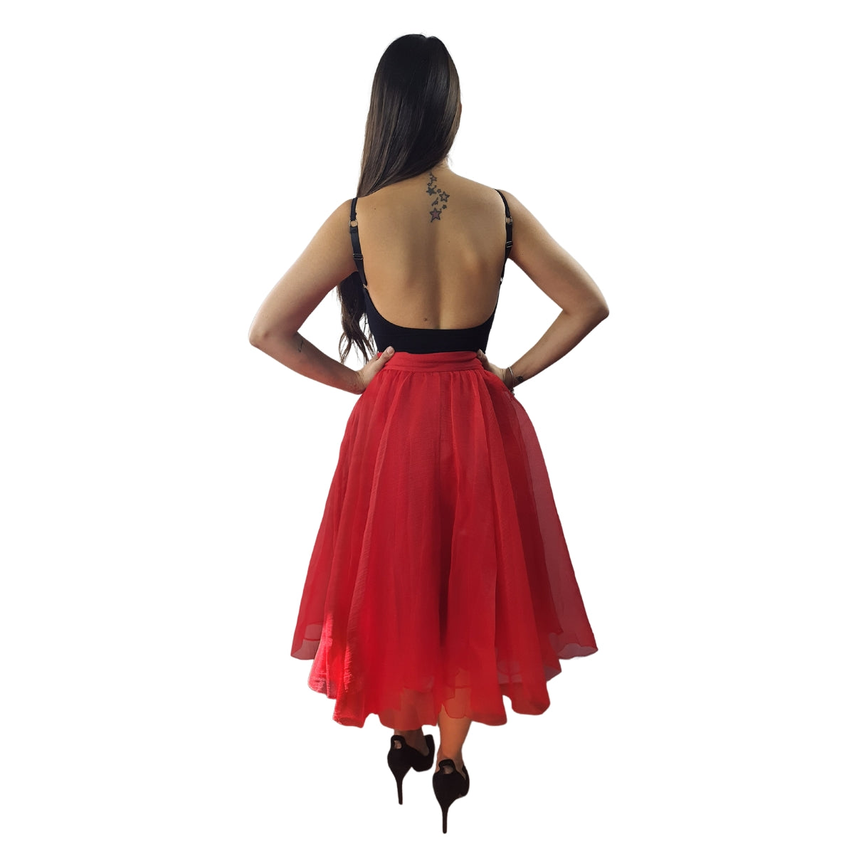 Falda Vero Moda Rojo Style SWEET MIDI SKIRT(TP-ET-3)