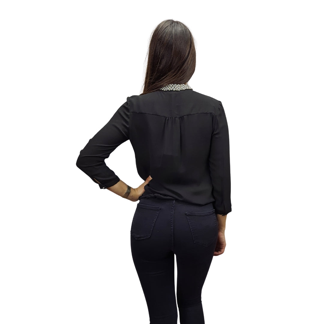 Blusa Vero Moda Negro Style PANDORA 3/4 TOP(VMC-BN-ET-2)
