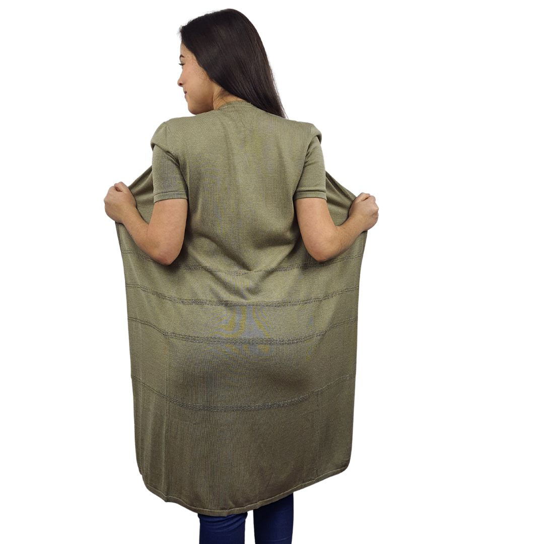 Tapado Vero Moda Verde Style ADA S/S KNIT(VMC-HH)