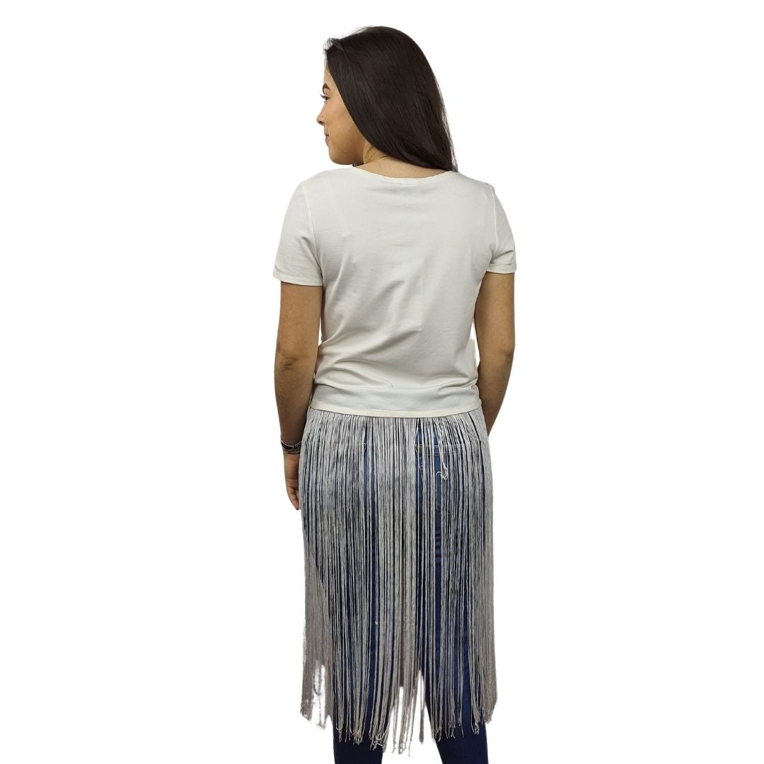 Blusa Vero Moda Blanco Style TASSELS S/S TOP(TP-ET-3)