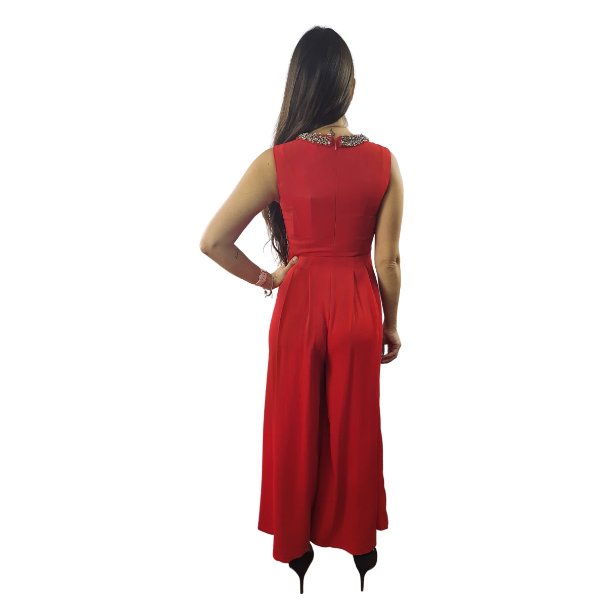 Entero Vero Moda Rojo Style COLLAR WIDE CATSUIT(VMC-BN-ET-3)