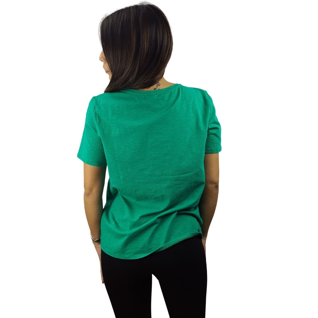 Polera Vero moda Verde Style CAFE S/S TOP(SL)