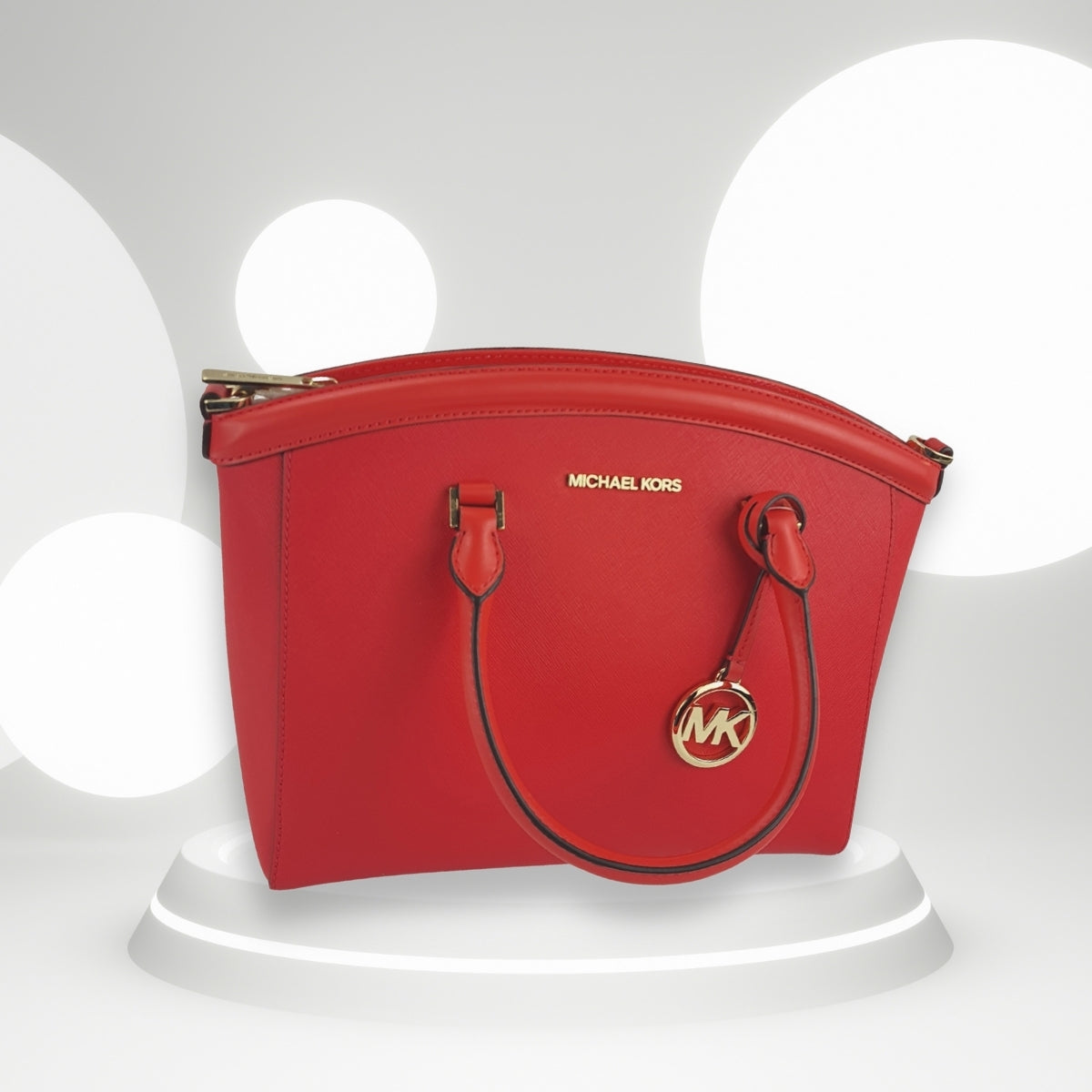 Cartera Michael Kors YARA Satchel Leather Coral Reef LgColor CORAL REEF
