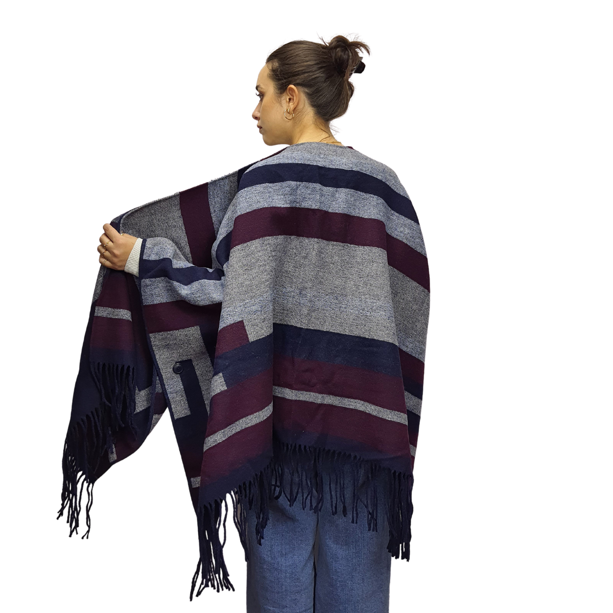 Poncho Vero Moda Azul Style NAVY WOOL CAPE(EL)
