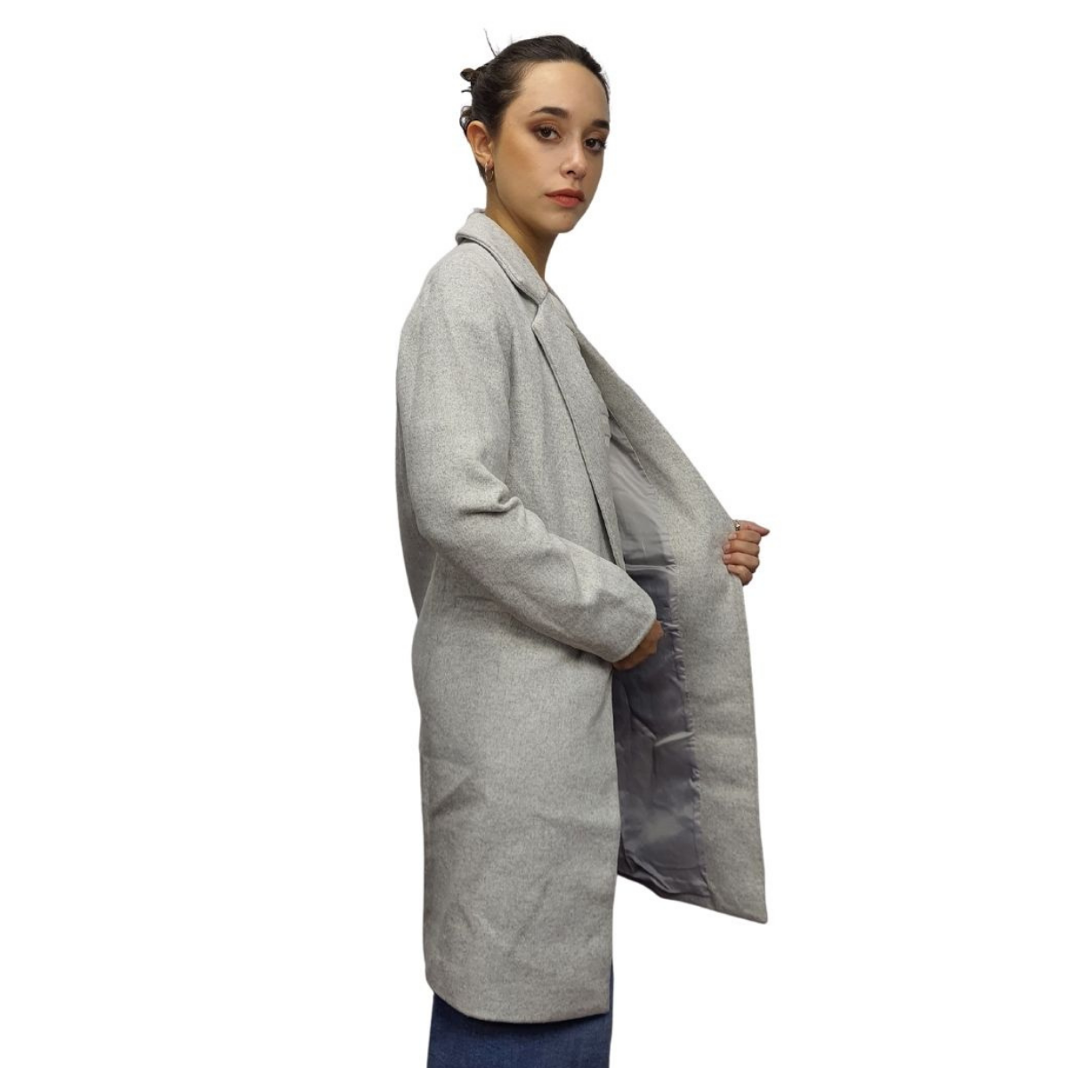 Blazer Vero moda GRIS Style YELLOW BANANA L/S WOOL COAT(LL)