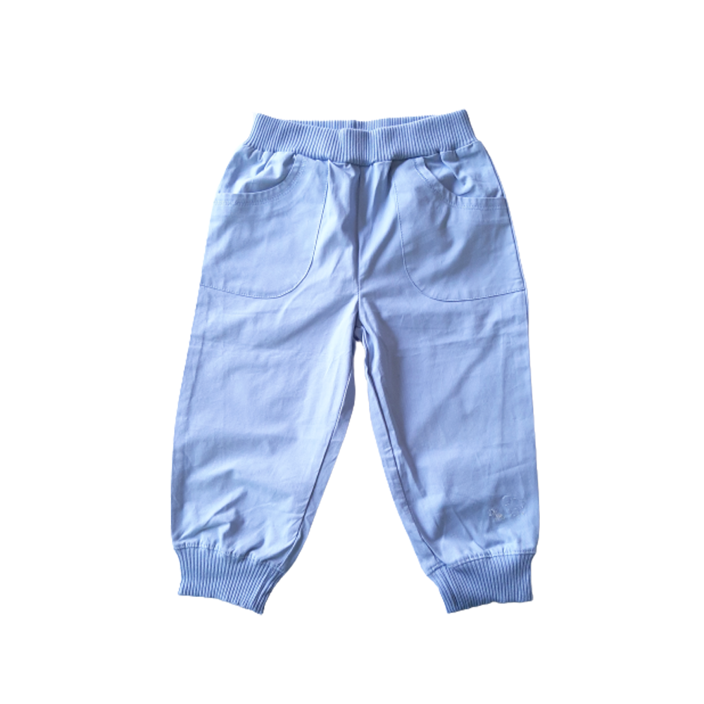 Pantalon Babycottons Samuel Poplin Celeste