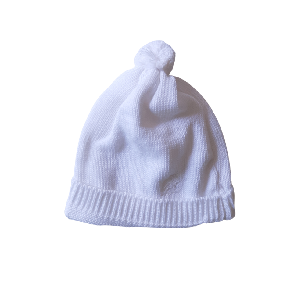 Gorro Babycottons Tejido Braid Blanco