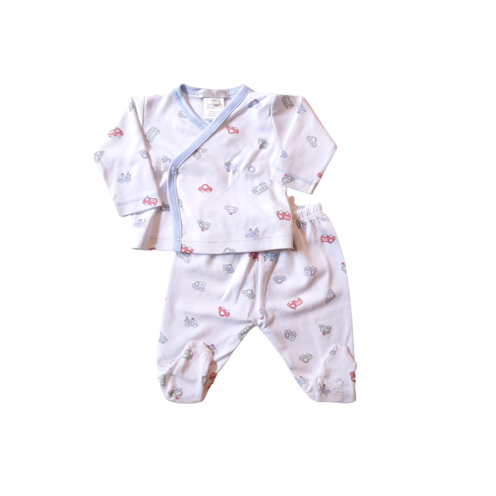 Set Babycottons Bunnies Compose Batita ML Bco/Celeste