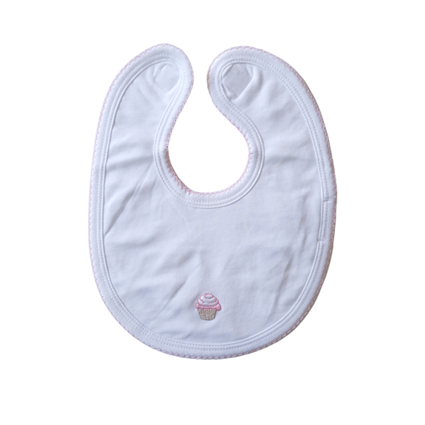 Babero Babycottons M Cupcakes Bco/Rosa