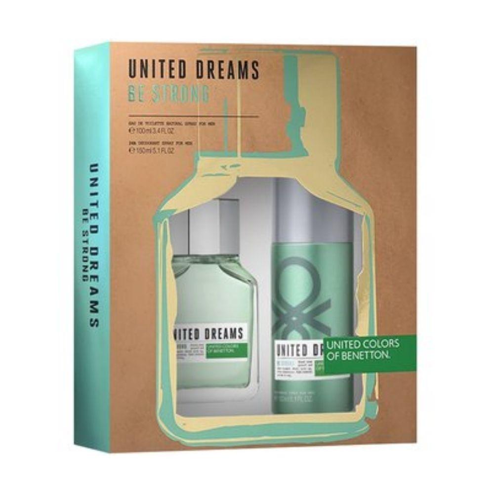 Estuche United Dreams Be Strong Edt100Ml+150Ml Desod Hombre