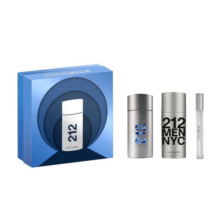 Estuche 212 Nyc Men Carolina Herrera Edt 100Ml+10Ml Mini+150Ml Deo Hombre99
