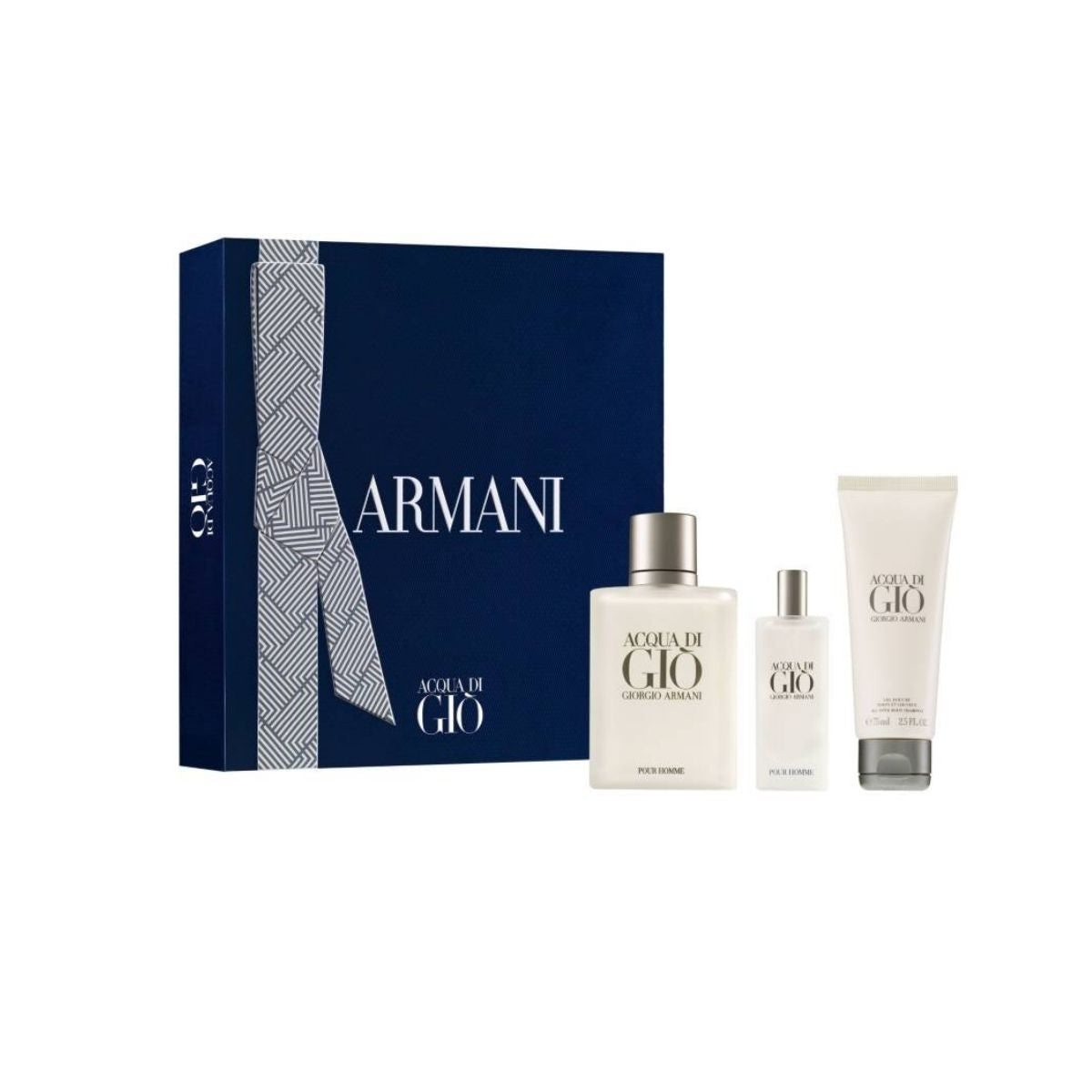 Estuche Azul Acqua Di Gio Armani Edt 100ml + 15ml +75ml Hombre