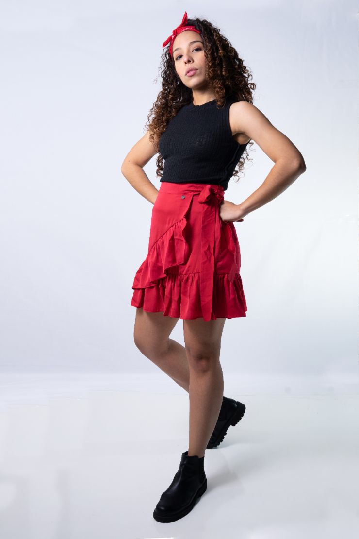 Falda Rapsodia Fla Rojo
