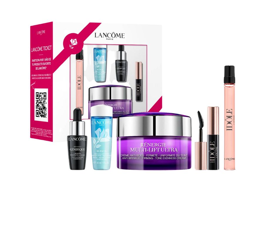 Set Beauty Lancome 30ml + 30ml + 7ml+10ml+2.5ml Mujer