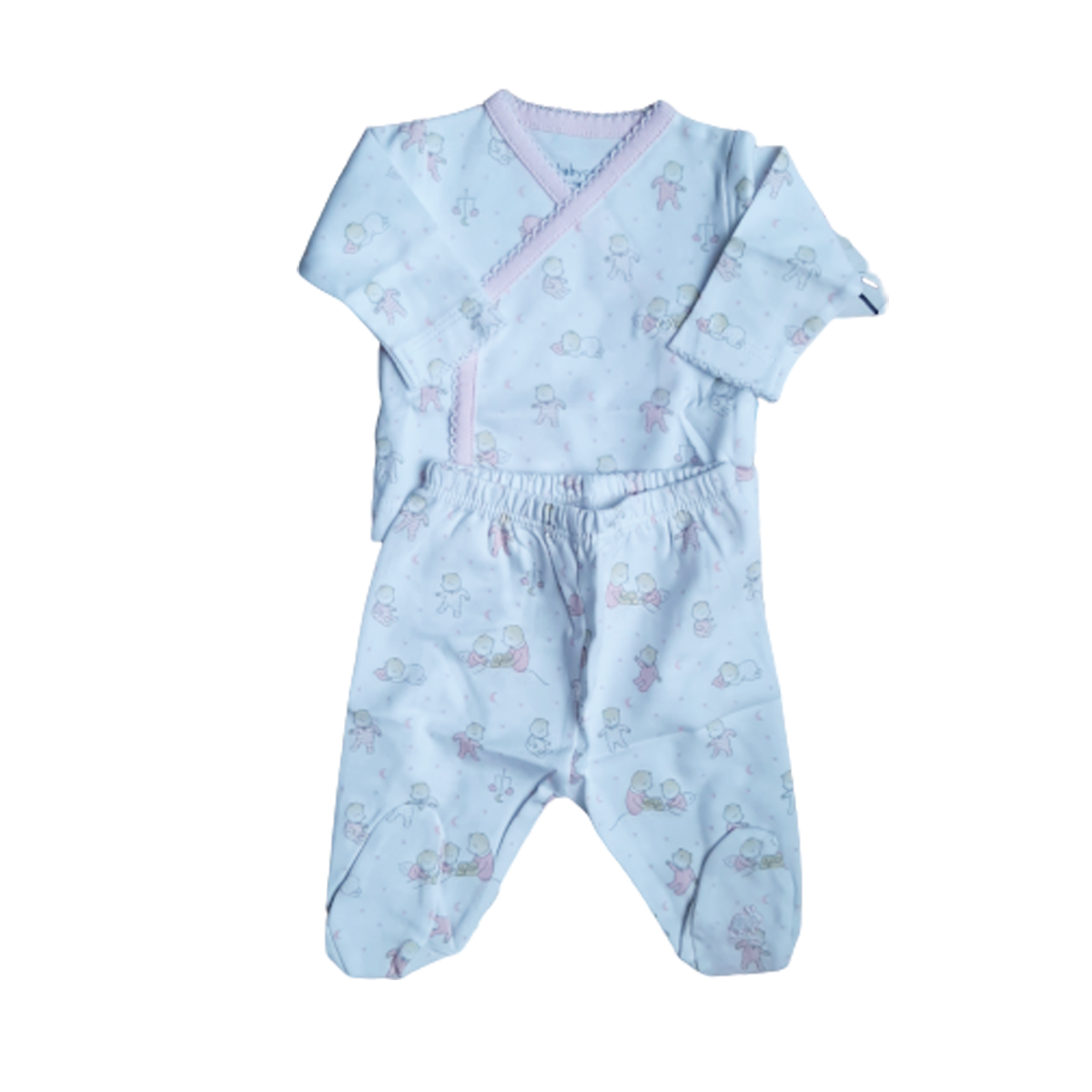 Set Babycottons Sweet Dreams Batita y Ranita Blanco Rosa