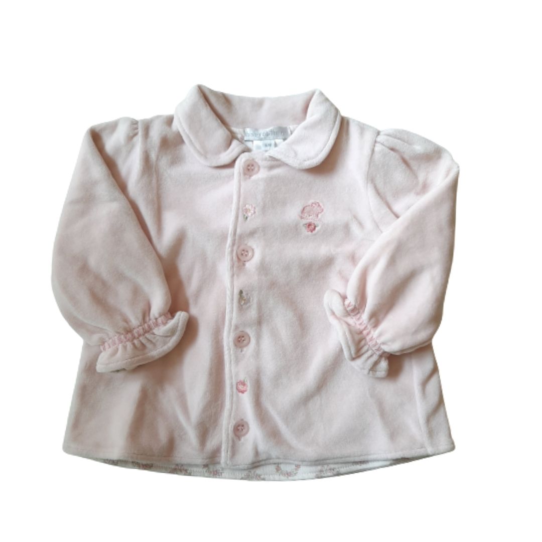 Cardigan Babycottons Reversible Plush Rosa
