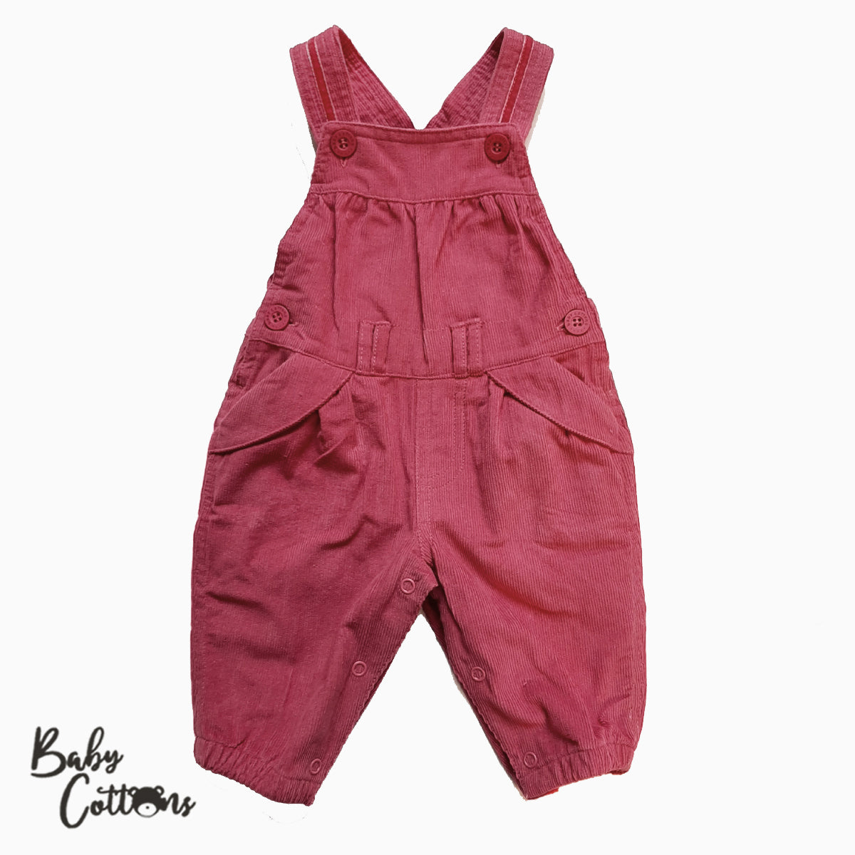 Jardinera Babycottons Corderoy Forrado Baby Fresa