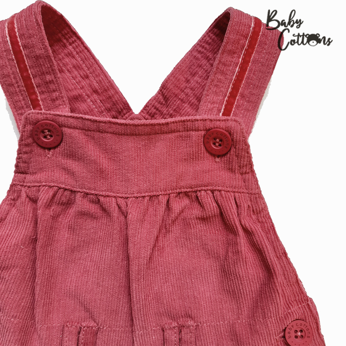 Jardinera Babycottons Corderoy Forrado Baby Fresa