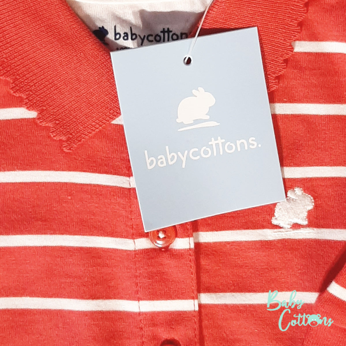 Enterito Babycottons Cruise Girl Ray Jersey ML PL Con pie Coral