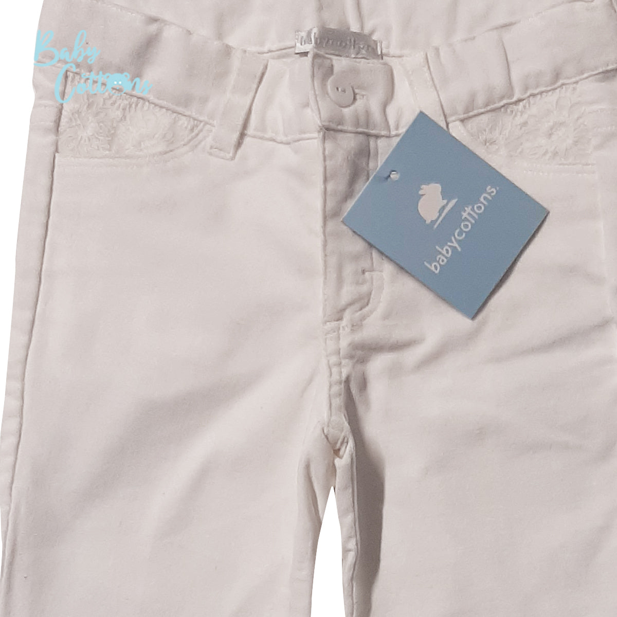 Pantalón Babycottons Chupin Dionne Camile C/Spandex Blanco