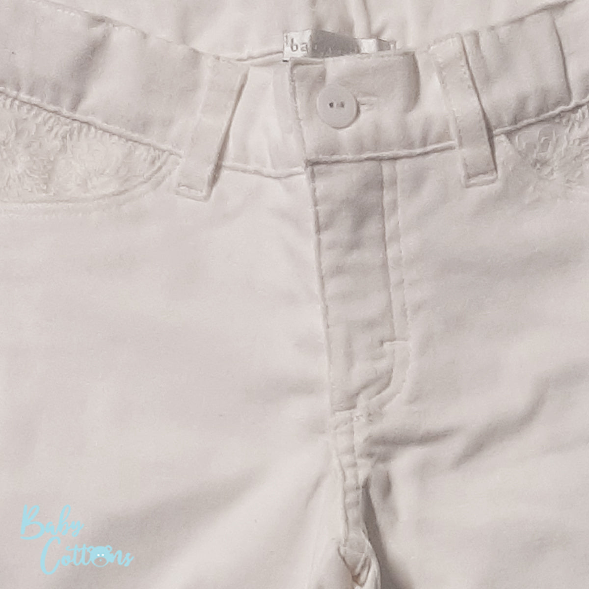 Pantalón Babycottons Chupin Dionne Camile C/Spandex Blanco
