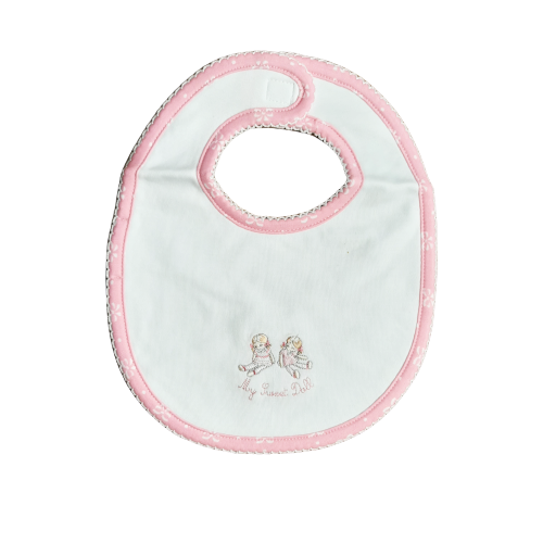 Babero Babycottons M Bea And Bows Blanco Rosa