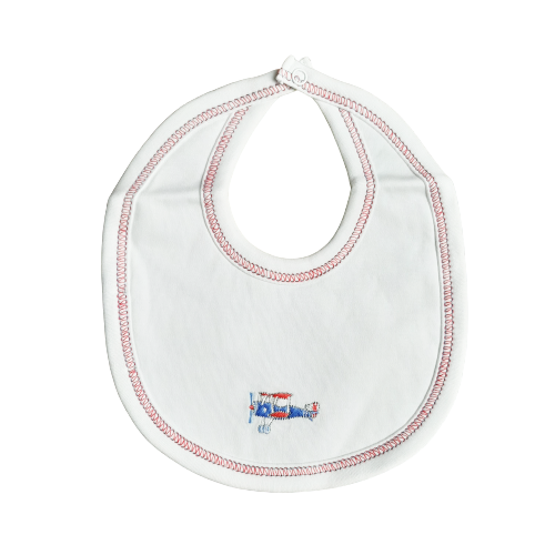Babero Babycottons Xs Evolution-Planes Impermeable Blanco Azulino