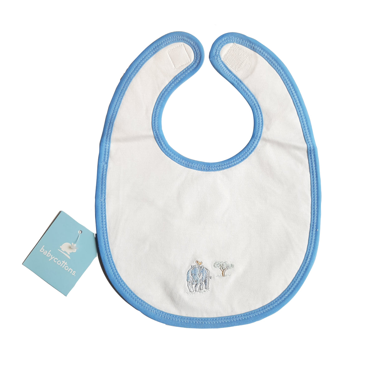 Babero Babycottons Gone Fishing Blanco Azulino