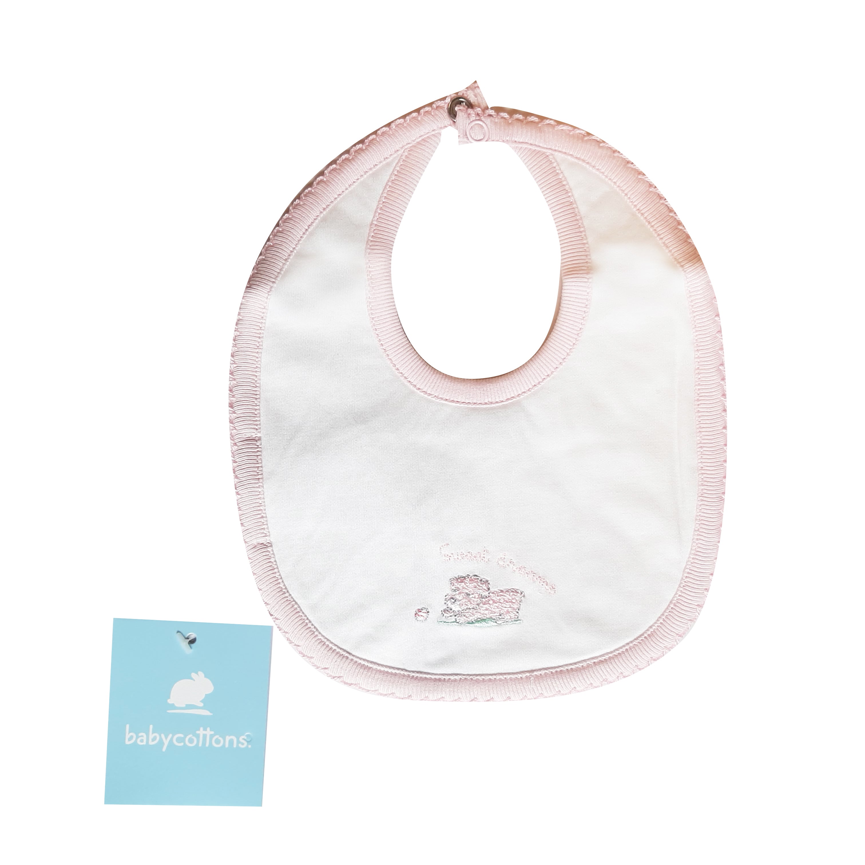 Babero Babycottons Welshei C/impermeable Blanco Rosa