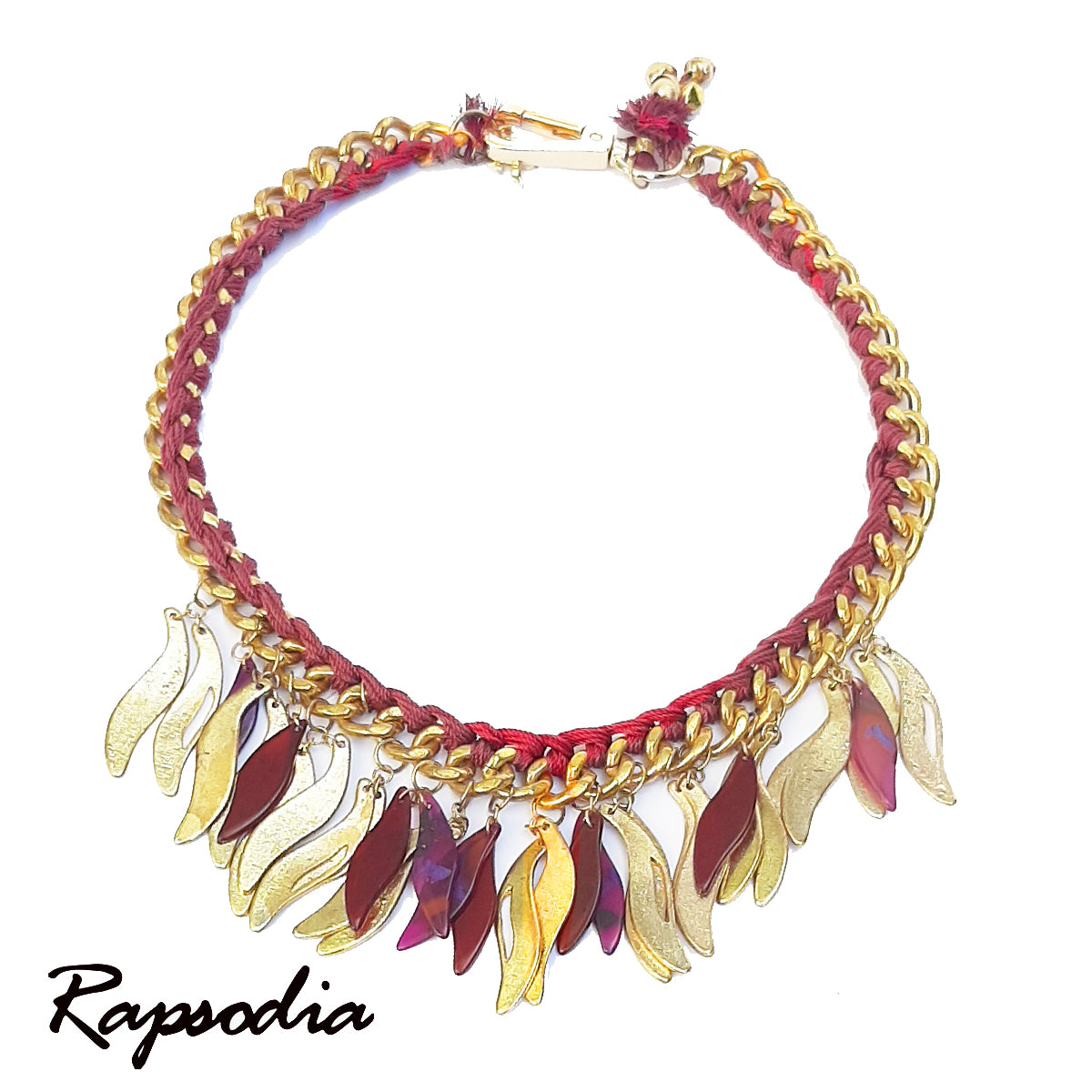 Collar Corto Rapsodia Pétalos Dorados
