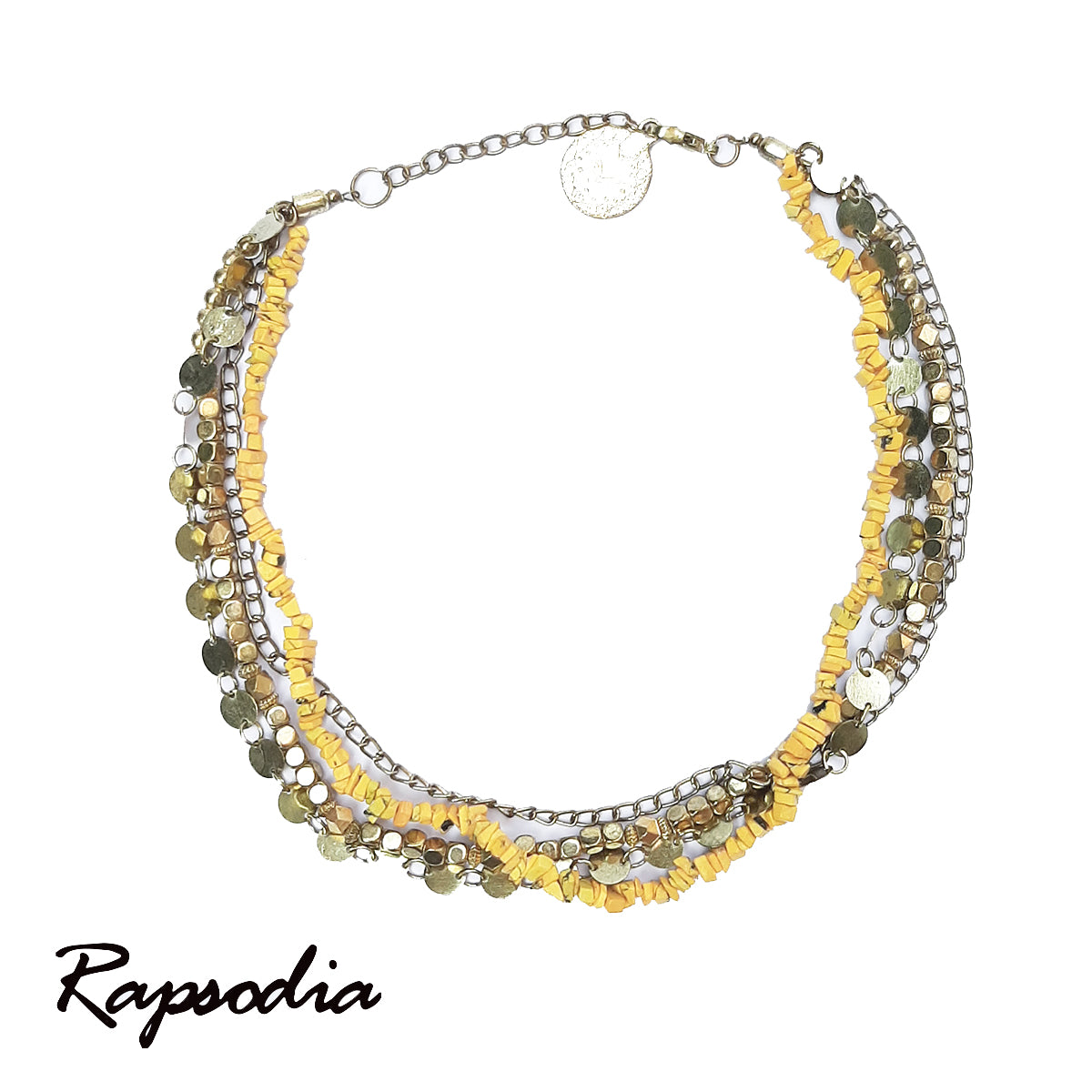 Collar Corto Rapsodia Piedras Doradas