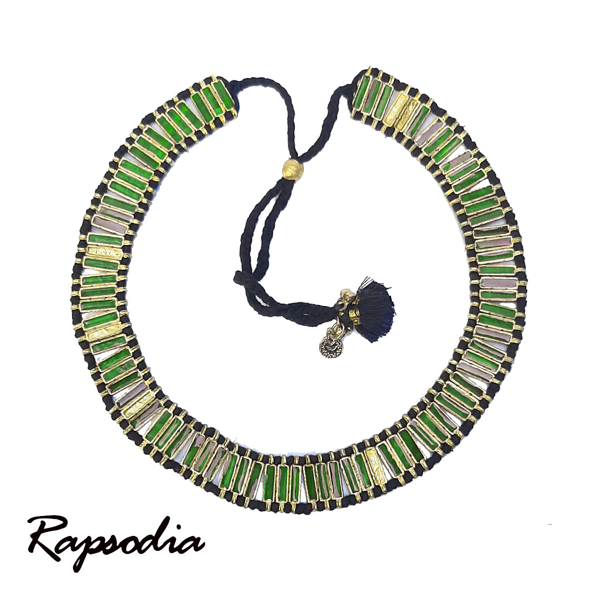 Collar Corto Rapsodia Verde Esmeralda