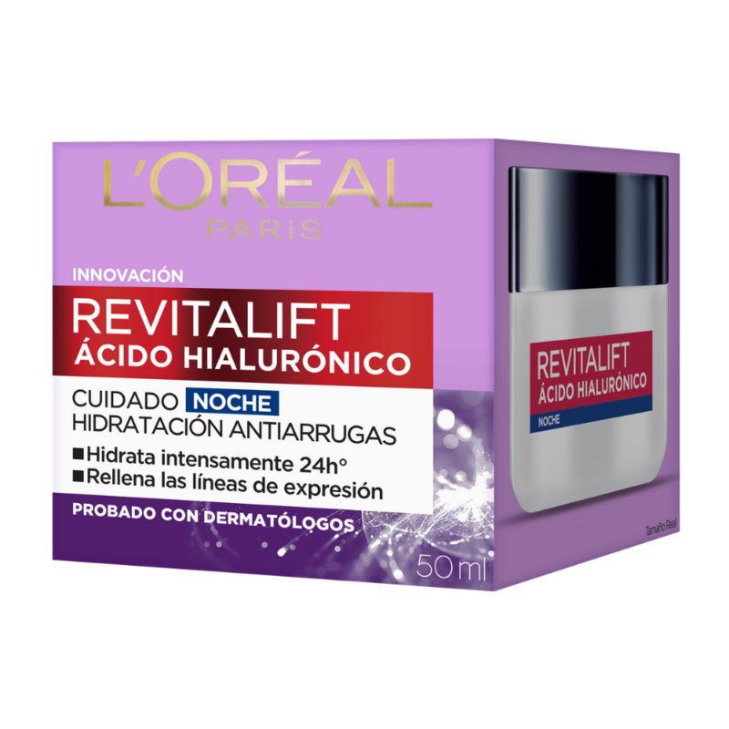 Crema Noche Anti-Arrugas Revitalift Ácido Hialurónico 50ml