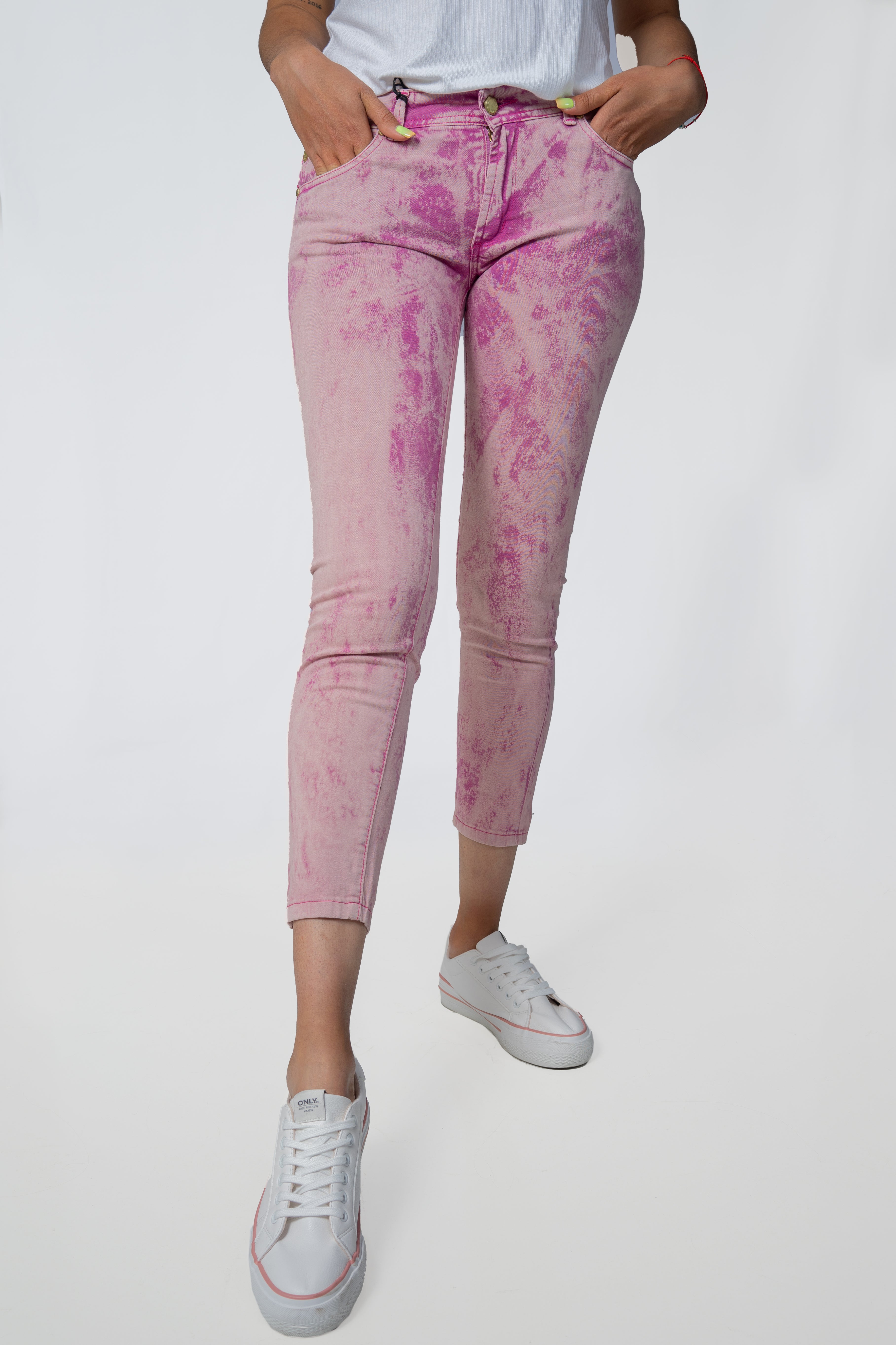 Jeans Rapsodia Queen Ankle Batik Colors Rosa