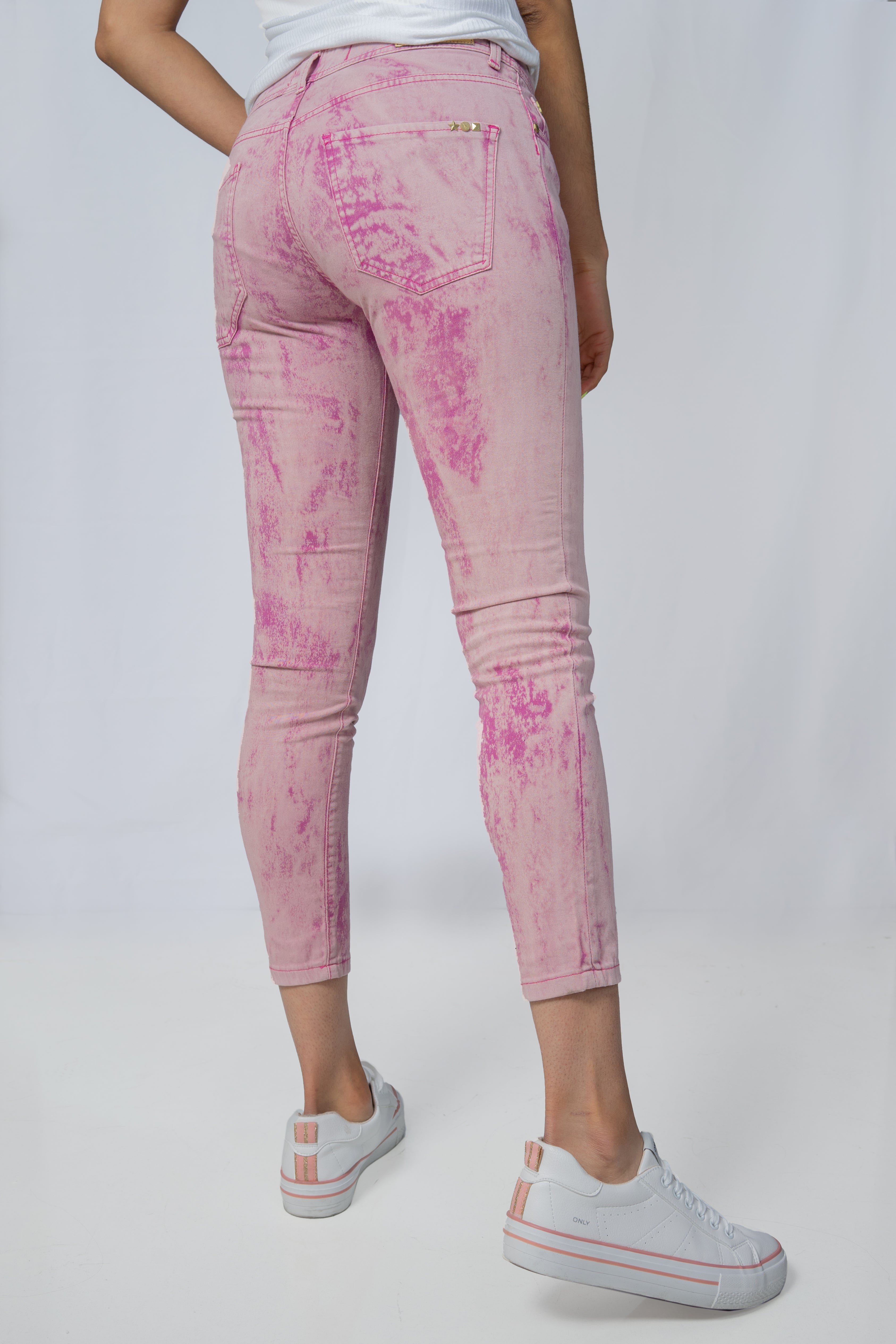 Jeans Rapsodia Queen Ankle Batik Colors Rosa